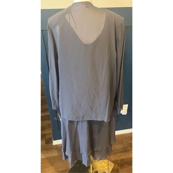 S.L. Fashions Women's Plus Size Embellished Tiered Mother of The Bride Gown - Picture 4 of 9